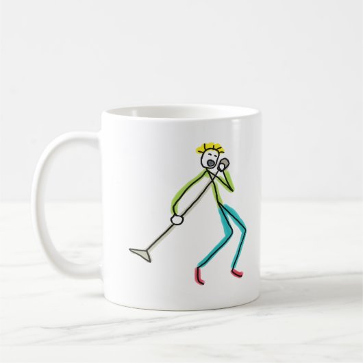Zingende Stickman Koffiemok (Links)