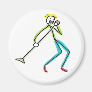 Zingende Stickman Magneet