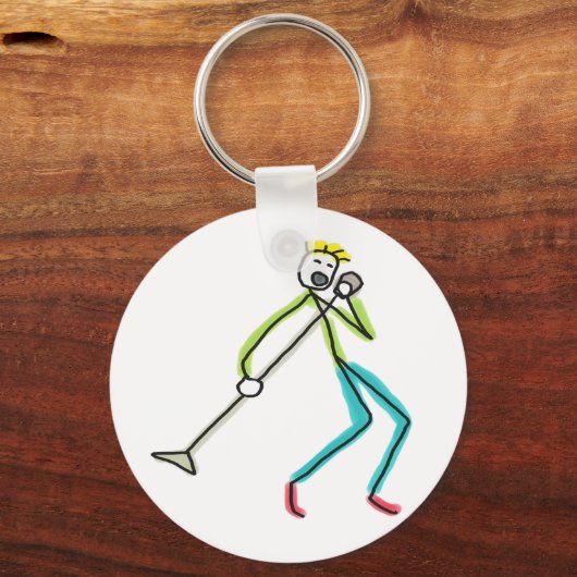 Zingende Stickman Sleutelhanger (Achterkant)
