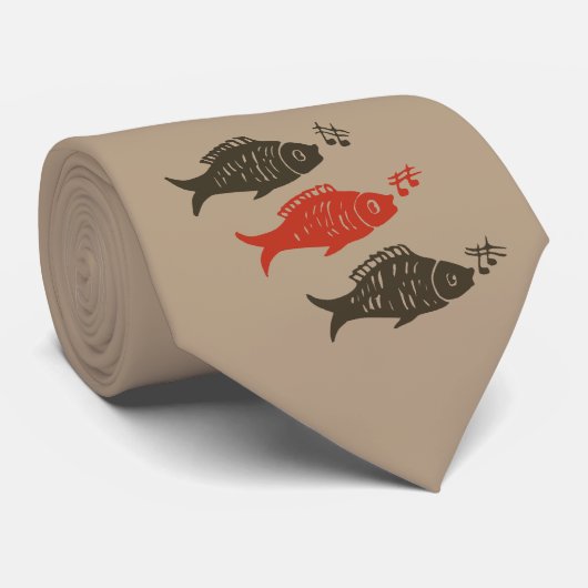 Zingende stropdas vis (Opgerold)