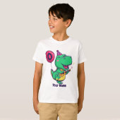 Zingende T-Rex verjaardag T-shirt (Voorkant volledig)