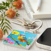 🐦 Zingende Tak Vogel Natuur Charme Cadeau 🐦 Sleutelhanger (Voorkant Rechts)