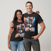 Zingende Toy Rat Terrier T-shirt (Unisex)