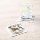  zingende vogel 'Hou je hoop in je hart' Kartonnen Onderzetters (Insitu)