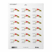 Zingende Vogel Nieuw Adres Etiket (Full Sheet)