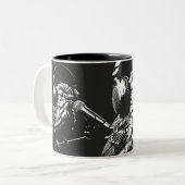 Zingende Vogel Tweekleurige Koffiemok (Voorkant links)