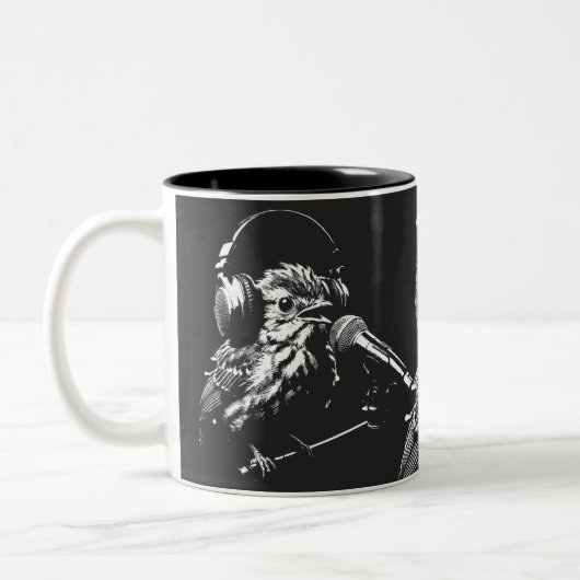 Zingende Vogel Tweekleurige Koffiemok (Links)
