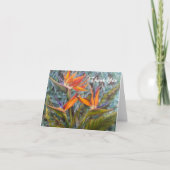 "Zingende vogel van het paradijs" Dank u kaart (Voorkant)