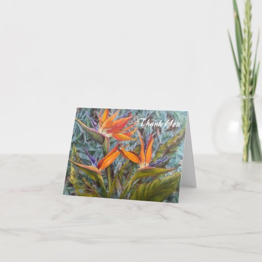 "Zingende vogel van het paradijs" Dank u kaart (Voorkant)