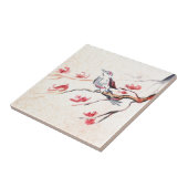 Zingende vogelachtergrond tegeltje (Zijkant)