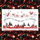 Zingende vogelkerst rechthoekige sticker