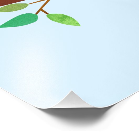 Zingende vogels foto afdruk (Hoek)