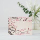 Zingende vogels in het voorjaar briefkaart (Staand voorkant)