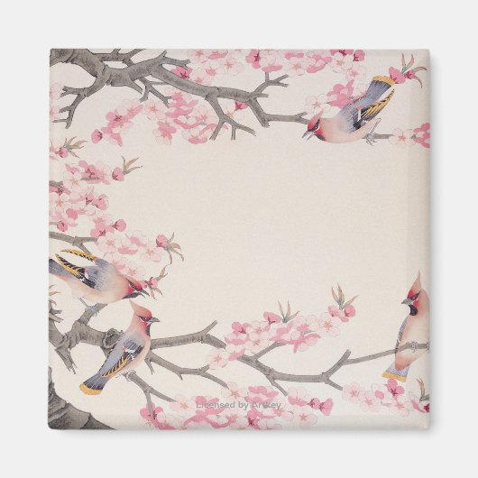 Zingende vogels in het voorjaar magneet (Voorkant)