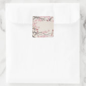 Zingende vogels in het voorjaar vierkante sticker (Tas)