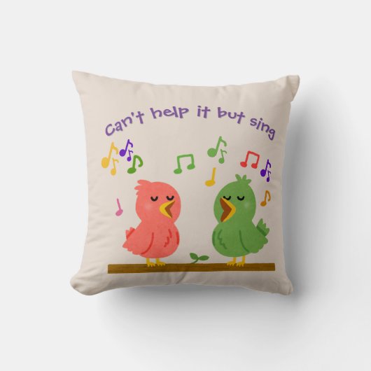 Zingende vogels kussen (Voorkant)