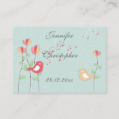 Zingende Vogels met Bloemen Trouwplaats Het plaats Plaatskaartje (Achterkant)