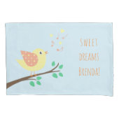 Zingende vogelzoete dromen die je zo geliefd Kinde Kussensloop (Voorkant)