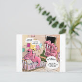 Zingende Walrus Bezorgde Ouders Grappig Briefkaart (Staand voorkant)