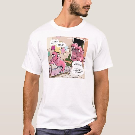 Zingende Walrus Bezorgde Ouders Grappig T-shirt (Voorkant)