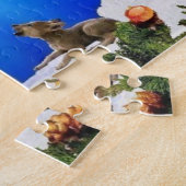 Zingende wolvenfamilie puzzle legpuzzel (Zijkant)