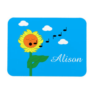 Zingende zonnebloem: magneet