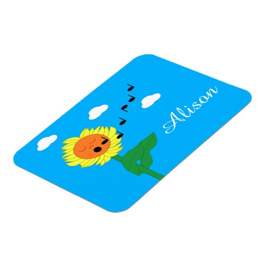 Zingende zonnebloem: magneet (Linkerzijde)