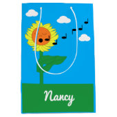 Zingende zonnebloem: medium cadeauzakje (Voorkant)