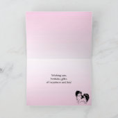 Zingende Zwart-witte Hond de Roze Kaart van de (Binnen)