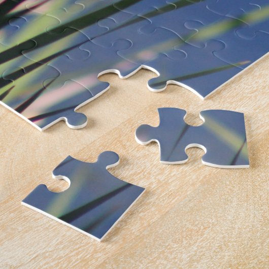 Zingende zwarte-vogelpuzzel legpuzzel (Zijkant)