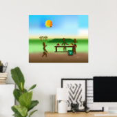 Zinglees ~ Boerenmarkt Poster (Thuiskantoor)