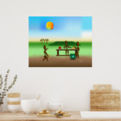 Zinglees ~ Boerenmarkt Poster (Keuken)