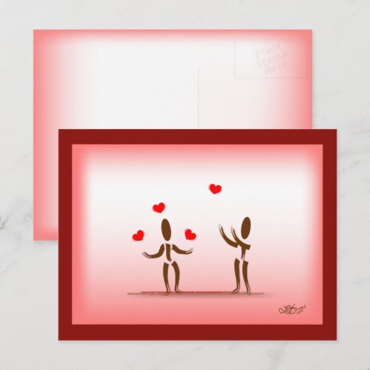 Zinglees~Drijvend op Liefde Postkaart (Voorkant / Achterkant)