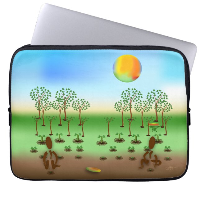Zingmoer ~ Trees Laptop Sleeve (Voorkant)