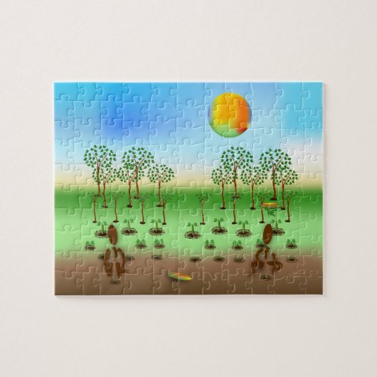 Zingmoer ~ Trees Legpuzzel (Horizontaal)