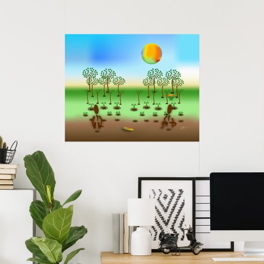 Zingmoer ~ Trees Poster (Thuiskantoor)