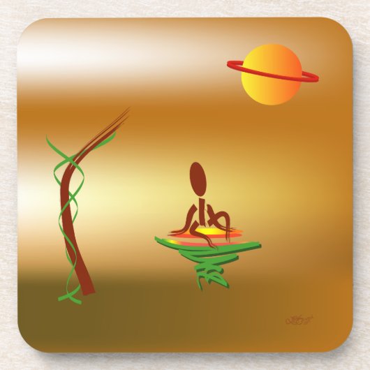 Zingmoer ~ Wachten Onderzetter (Voorkant)