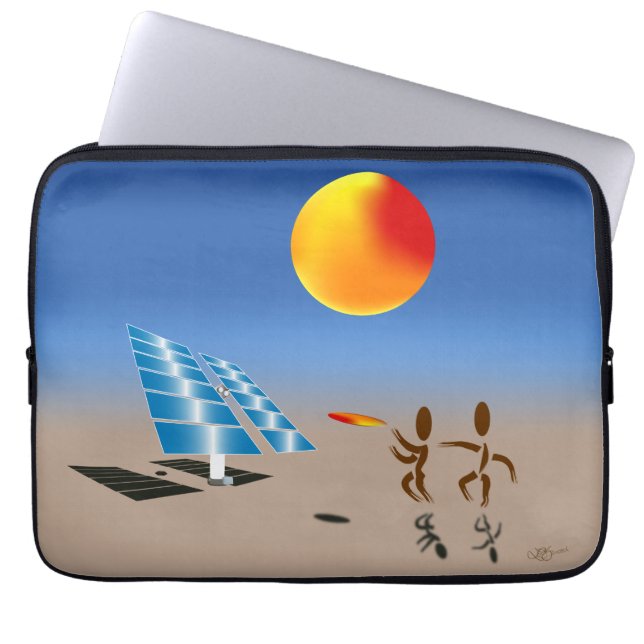 Zingmoer ~ Zonne-energie Laptop Sleeve (Voorkant)