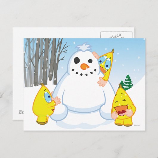 Zingoz Snowman Briefkaart (Voorkant / Achterkant)