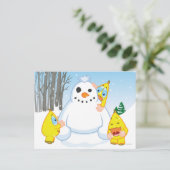 Zingoz Snowman Briefkaart (Staand voorkant)