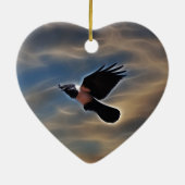 Zingraven tijdens de vlucht keramisch ornament (Achterkant)