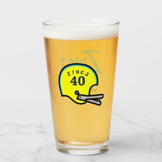 Zings met helm FF-pluis Glas (Voorkant gevuld)