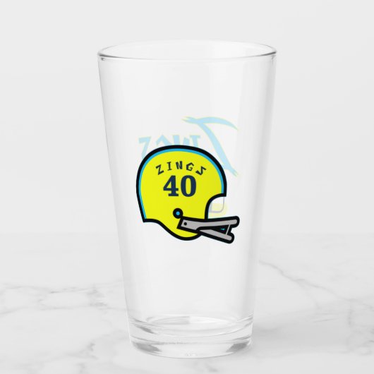 Zings met helm FF-pluis Glas (Voorkant)