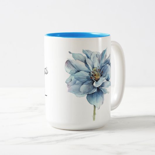 Zingt mijn ziel met bloemen tweekleurige koffiemok (Voorkant rechts)