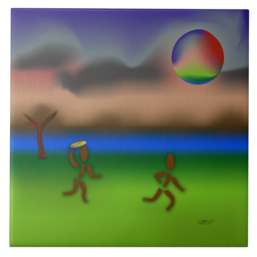 Zingwijnmoer ~ April Tegeltje (Voorkant)