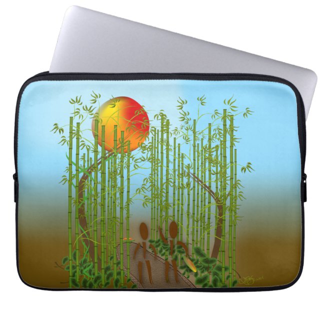 Zingwijnmoer ~ Bamboo Laptop Sleeve (Voorkant)
