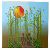 Zingwijnmoer ~ Bamboo Tegeltje (Voorkant)