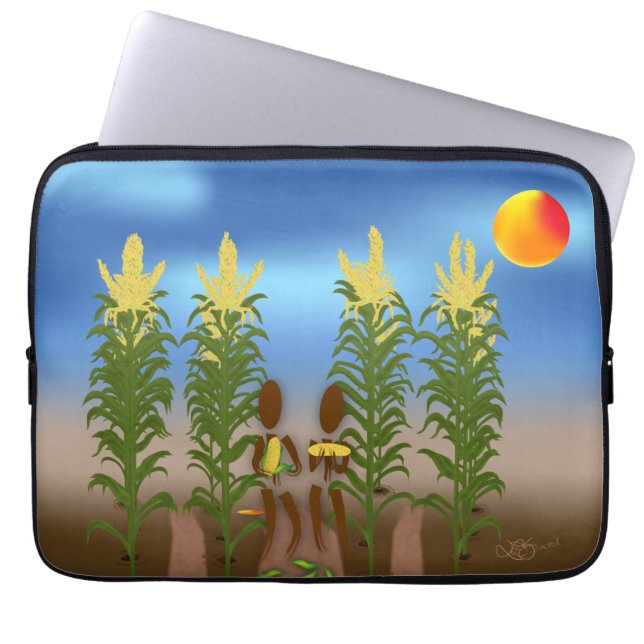 Zingwijnmoer ~ Corn Laptop Sleeve (Voorkant)