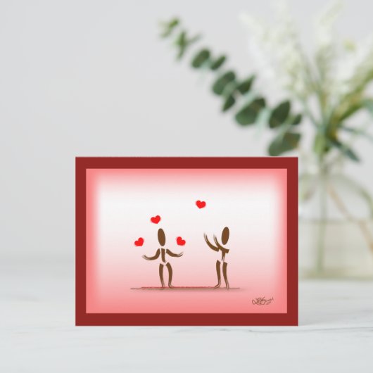 Zingwijnmoer~Floating on Love Briefkaart (Staand voorkant)