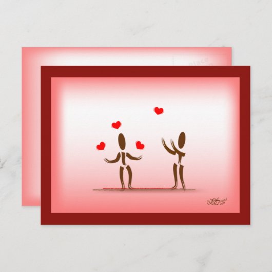 Zingwijnmoer~Floating on Love Briefkaart (Voorkant / Achterkant)